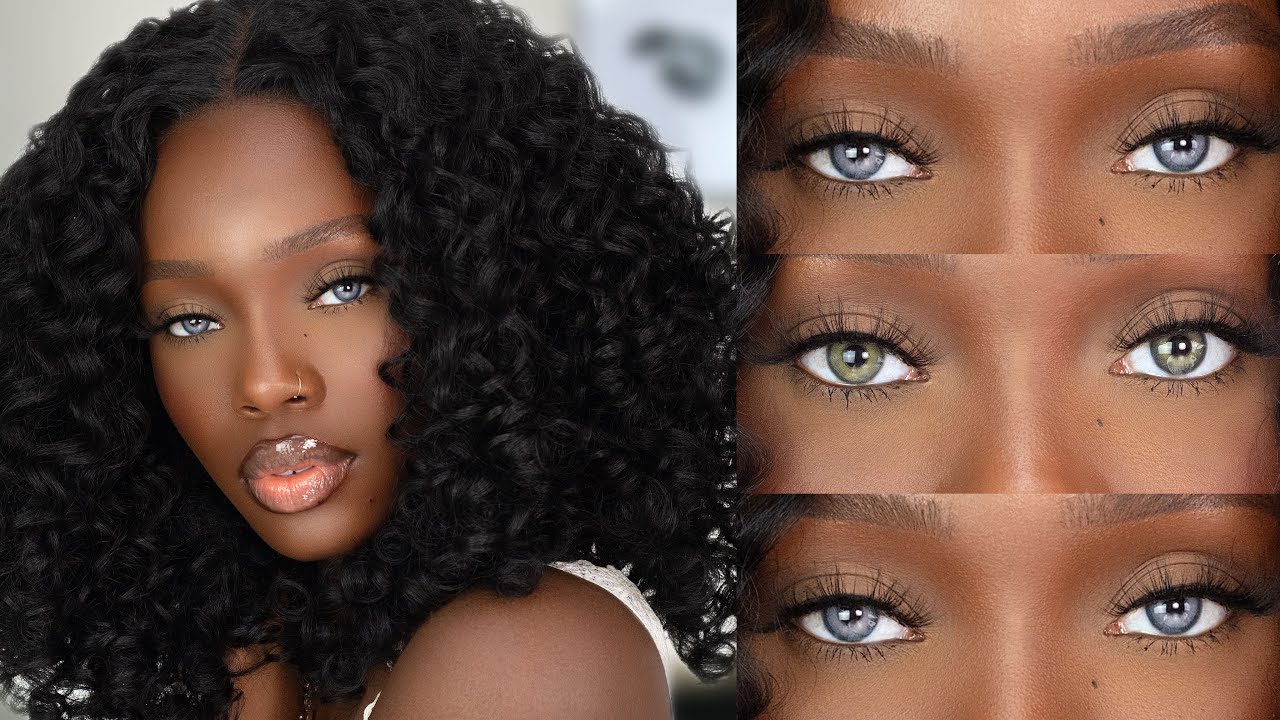TTDEYE Contacts On Dark Skin & Dark Eyes Unboxing, Review, Try On | Okemute Ugwuamaka