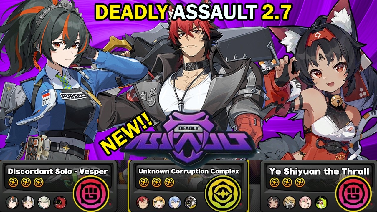 NEW Deadly Assault | Zhu Yuan, Manato & Nekomata! | 9 Star Clear | Zenless Zone Zero ZZZ 2.7