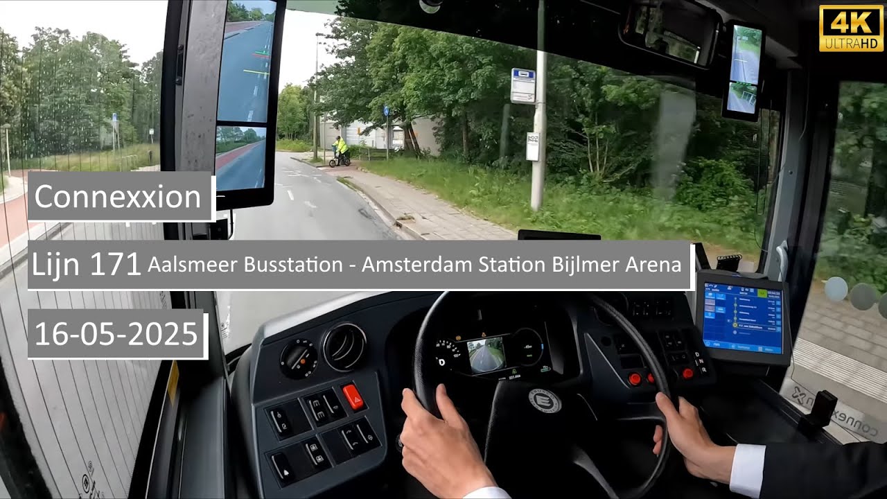 Connexxion lijn 171 Aalsmeer Busstation - Amsterdam Station Bijlmer Arena | Dutch bus driver POV 4K