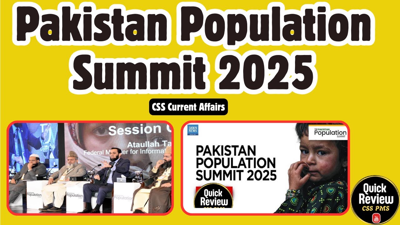 Pakistan Population Summit 2025 CSS | PMS | PCS