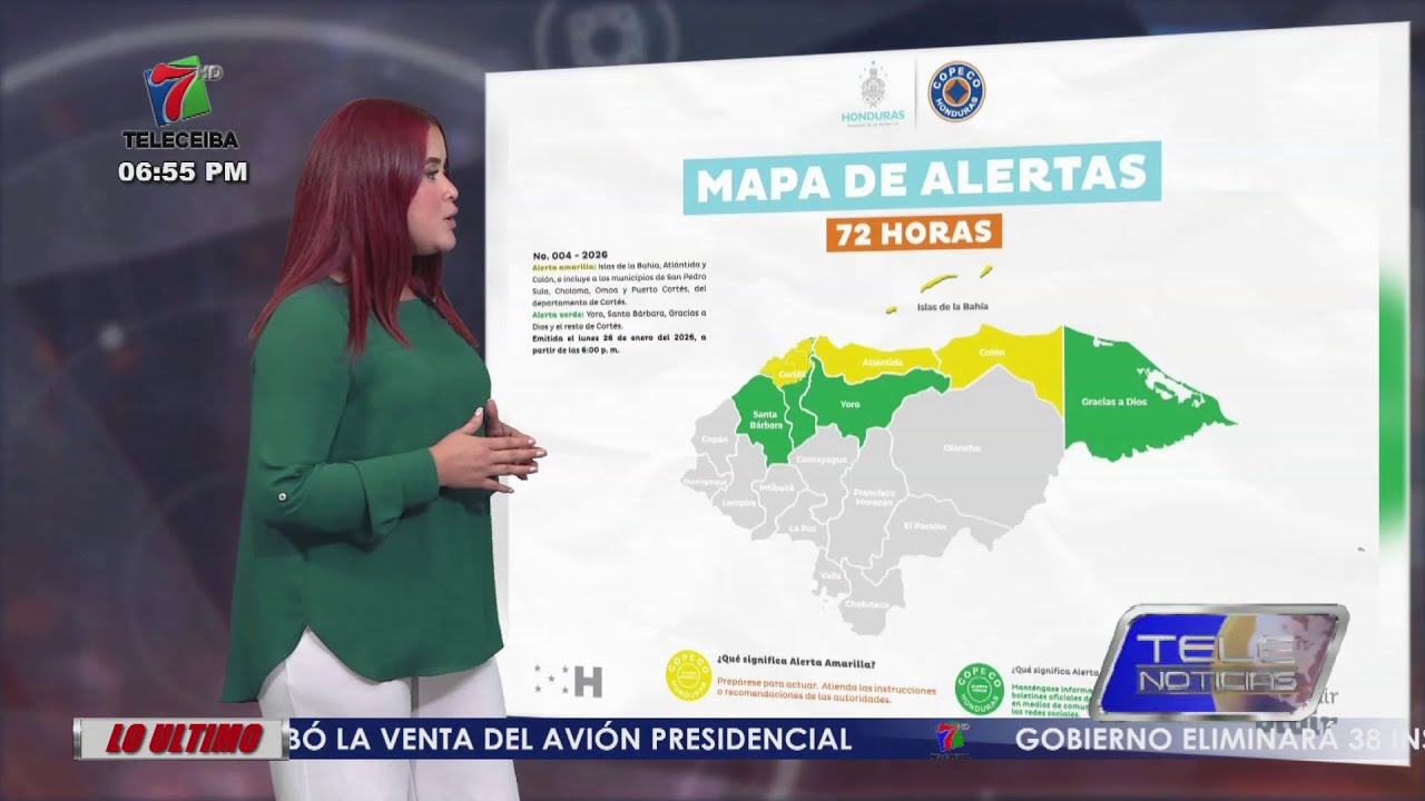 🌦️ | El estado del tiempo para las próximas horas en Honduras: COPECO decreta alerta amarilla