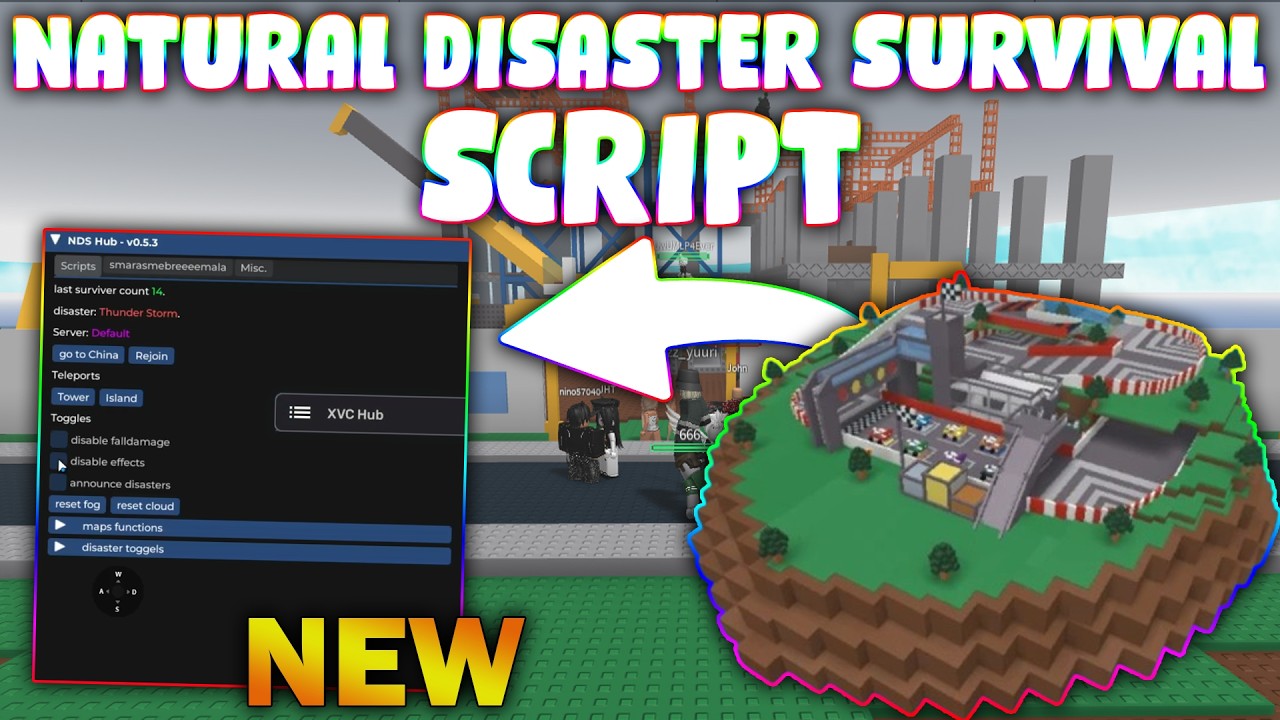 *NEW* Natural Disaster Survival Script (PASTEBIN 2026) (AUTOFARM/WIN , TELEKINESIS  )
