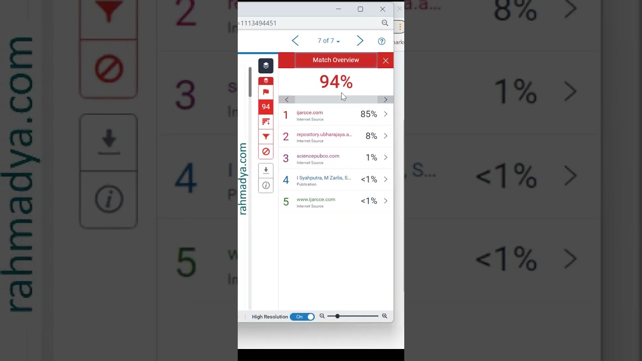 Excluding source - Turnitin