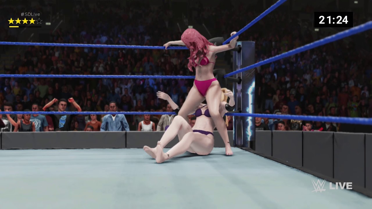 WWE 2K19 Sakura VS Ino Bikini Top Thin Thong Stinkface Ironwoman (30 Mins)
