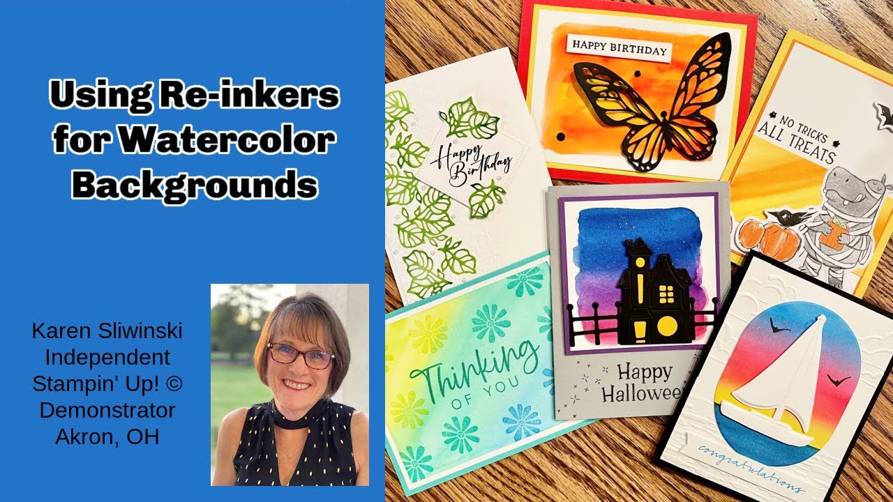 Using Re-inkers to Make Watercolor Backgrounds