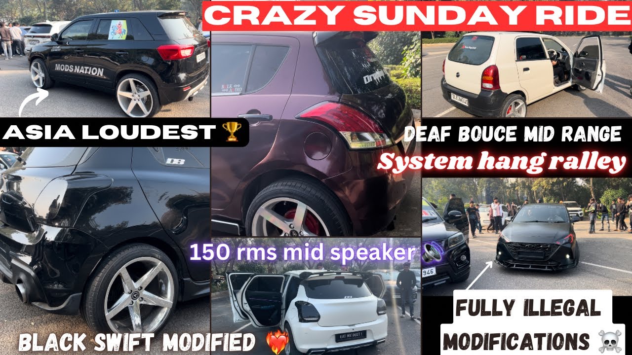 Delhi cars meetup/ modified car culture /Asia loudest creta / high end audio/ loudest breeza#carmeet