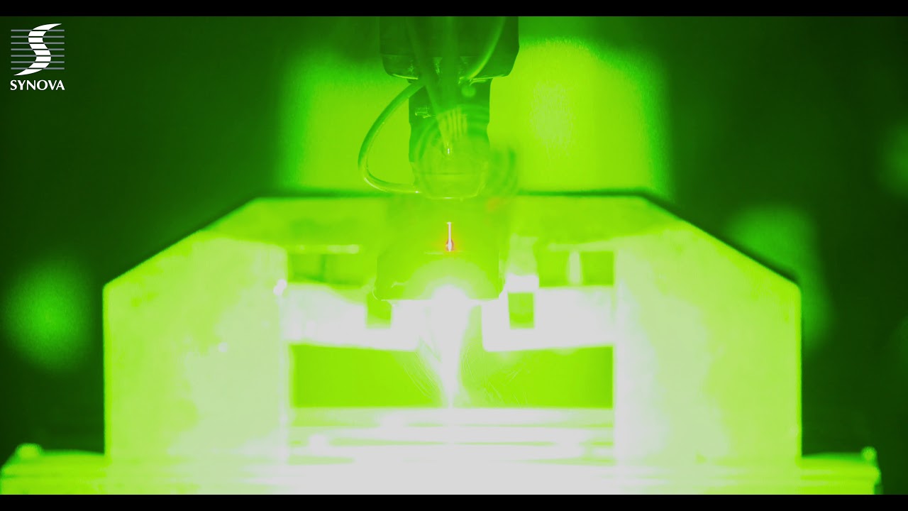 Cutting a 5 mm hole in thick superalloy using Synova Laser MicroJet&reg;