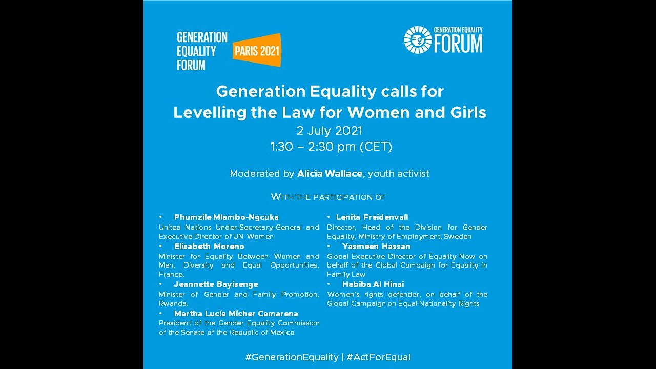 Equality Now Global Executive Director, Yasmeen Hassan,  Generation Equality Forum, Paris July 2021