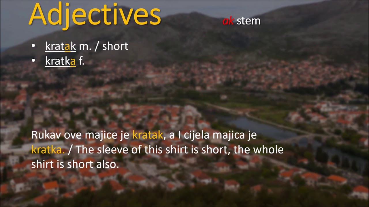 How to speak Bosnian   Adjectives