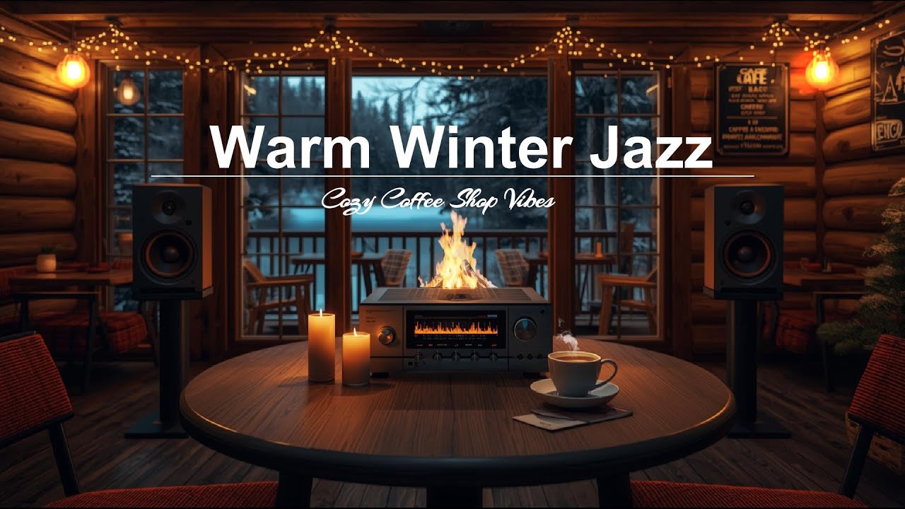 Warm Jazz Instrumental Live – Cozy Winter Coffee Shop Ambience for Focus & Relaxation