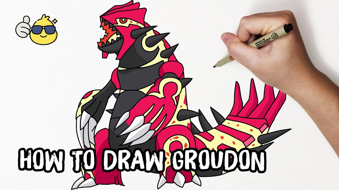 How to Draw Primal Groudon Step by Step Easy | Duc Draw