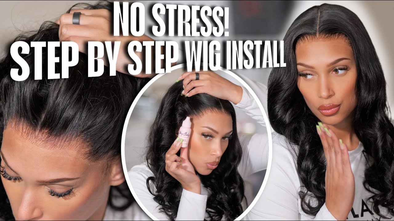 STEP- BY- STEP Glue Wig Install SUPER HOLD!! No Slip! SweatProof! Bye Bye Knot FULL LACE Wig  - PLH