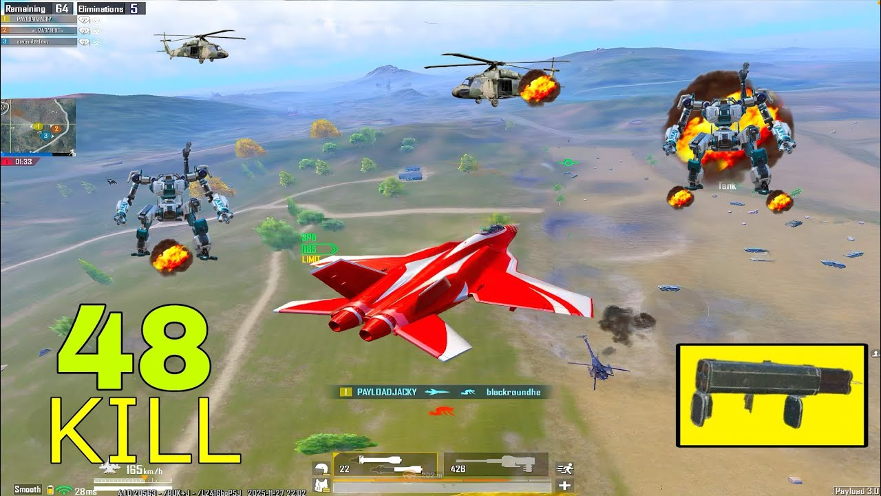 🔥Destroyed The Helicopter With Jet ✈️ Payload 3.0 | PUBG BGMI |