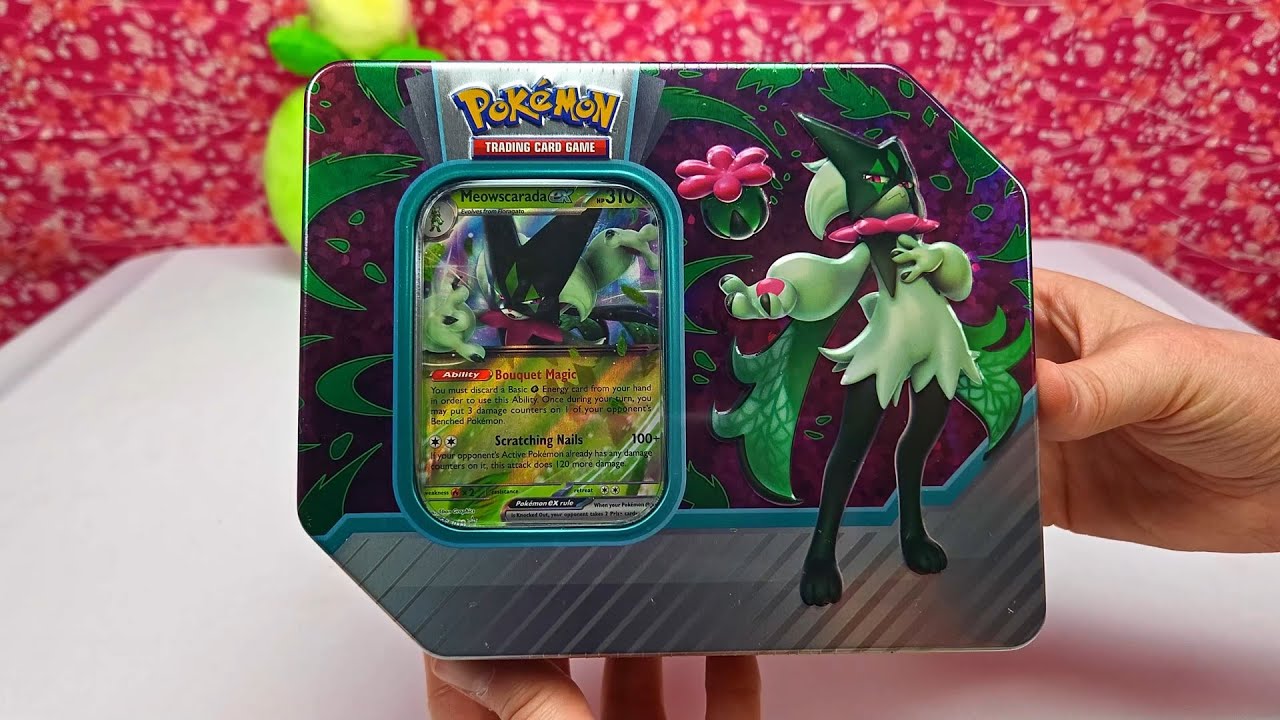 Opening Pokemon Paldea Partners Tin - Meowscarada ex | Pokemon Cards and Chill