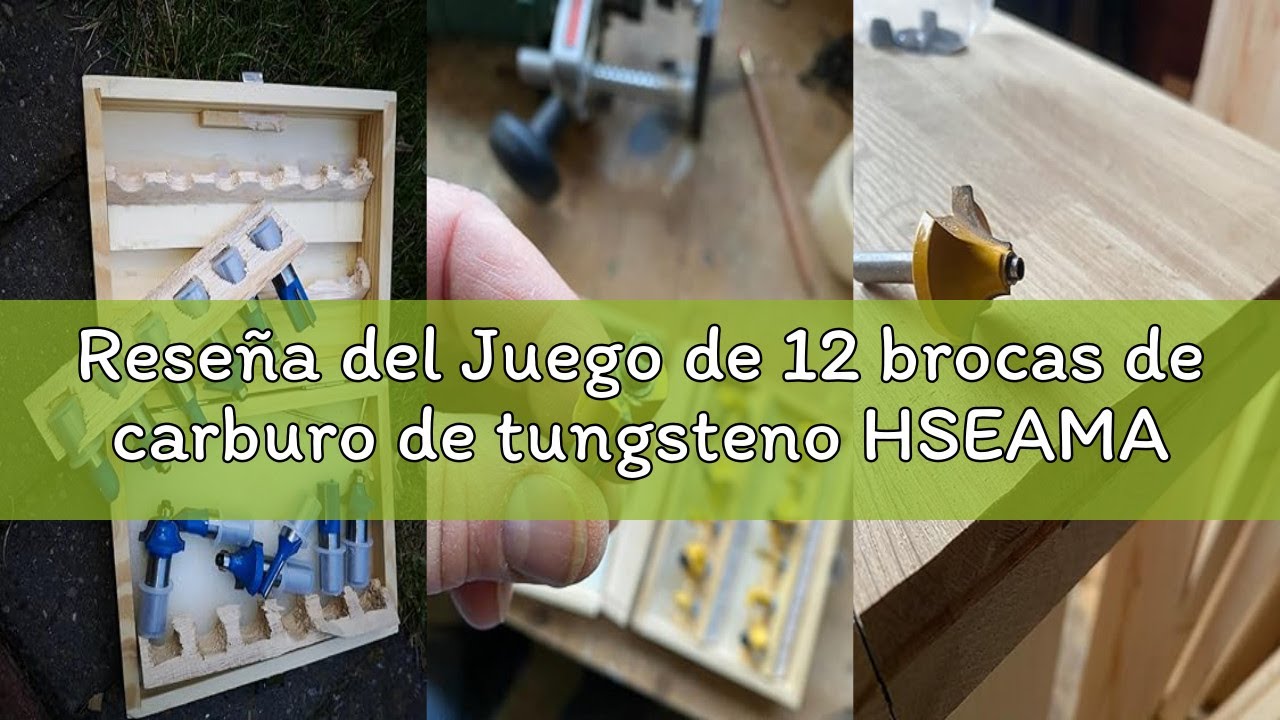 Reseña del Juego de 12 brocas de carburo de tungsteno HSEAMALL con punta de broca de 6,35 mm con lla