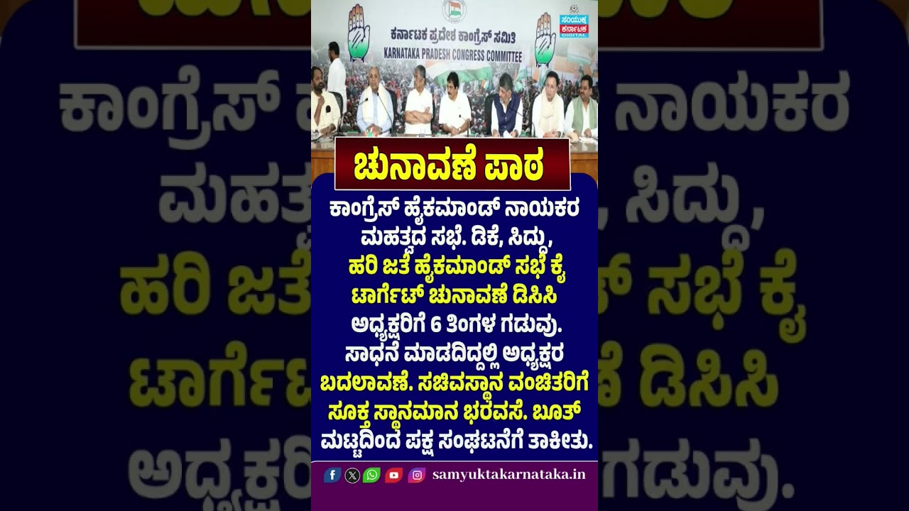 Congress High Command&rsquo;s Election Lesson | 6-Month Deadline for DCC Chiefs | Local Polls Target | SK