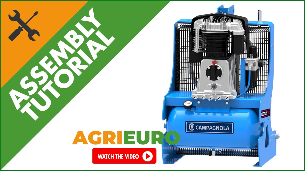 Campagnola PTO ECOPLUS 1000 PTO Driven Air Compressor - harvesting and pruning - Assembly tutorial