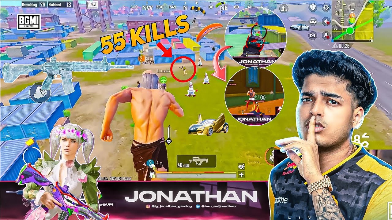 Jonathan Gaming | 55 Kills in New BGMI Update / Full Aggressive Gameplay [4K]