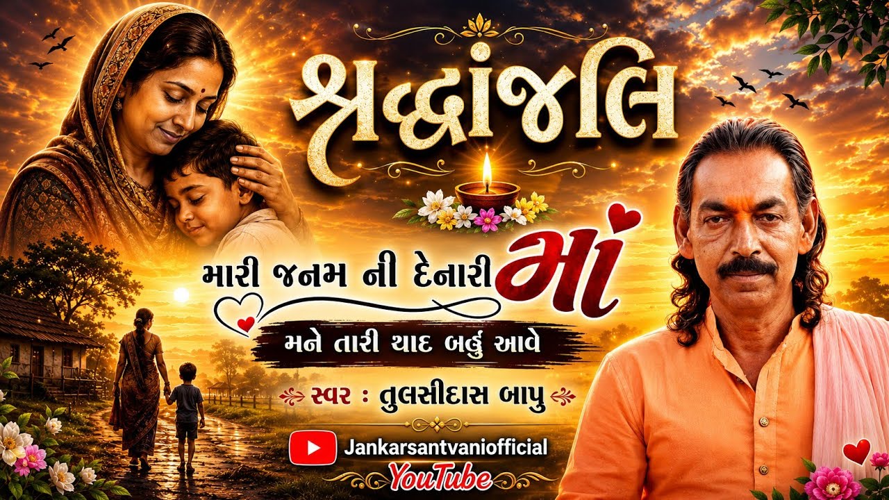 //મારી_જનમ_ની_દેનારી_માઁ_મને_તારી_યાદ_બઉ_આવે// Tulsidas_Bapu//