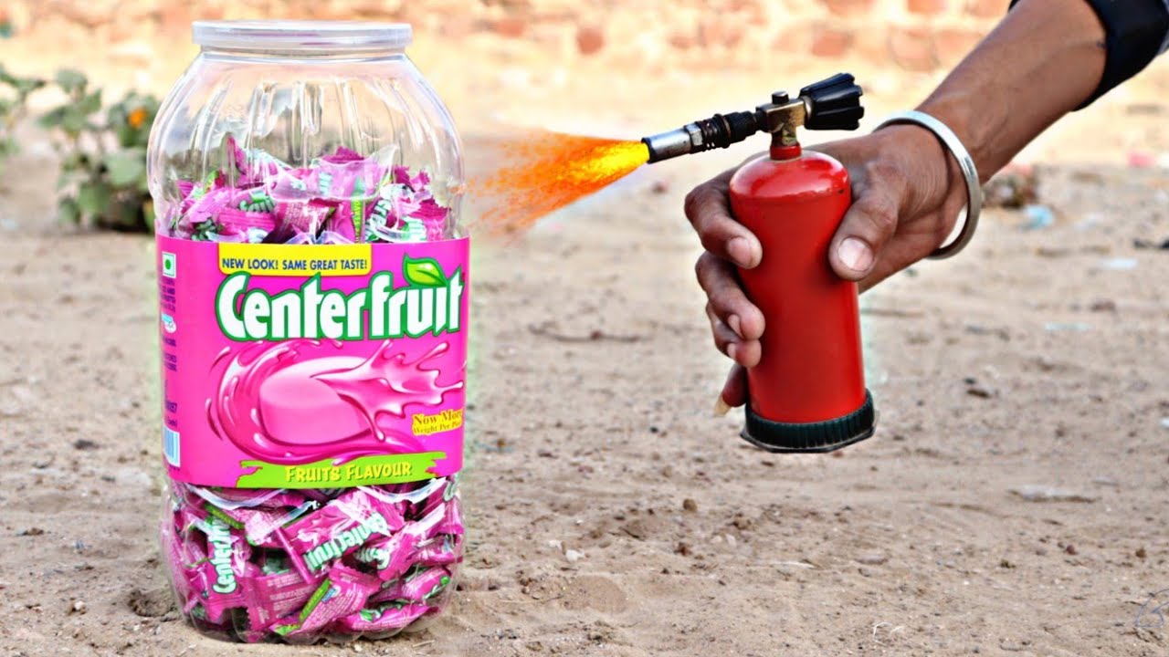 CENTER FRESH CHEWING GUM VS GAS TORCH | EXPERIMENT