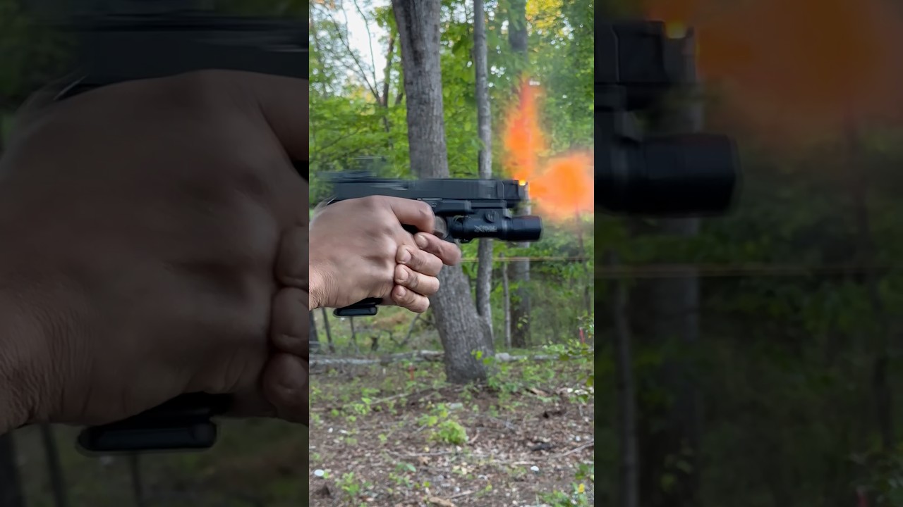 Close view: Glock 45 with a PMM compensator