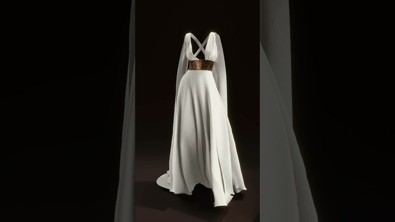 Have you watched how I made this dress? 😗 #digitalfashion #clo3d #blender #patternmaking #sewing