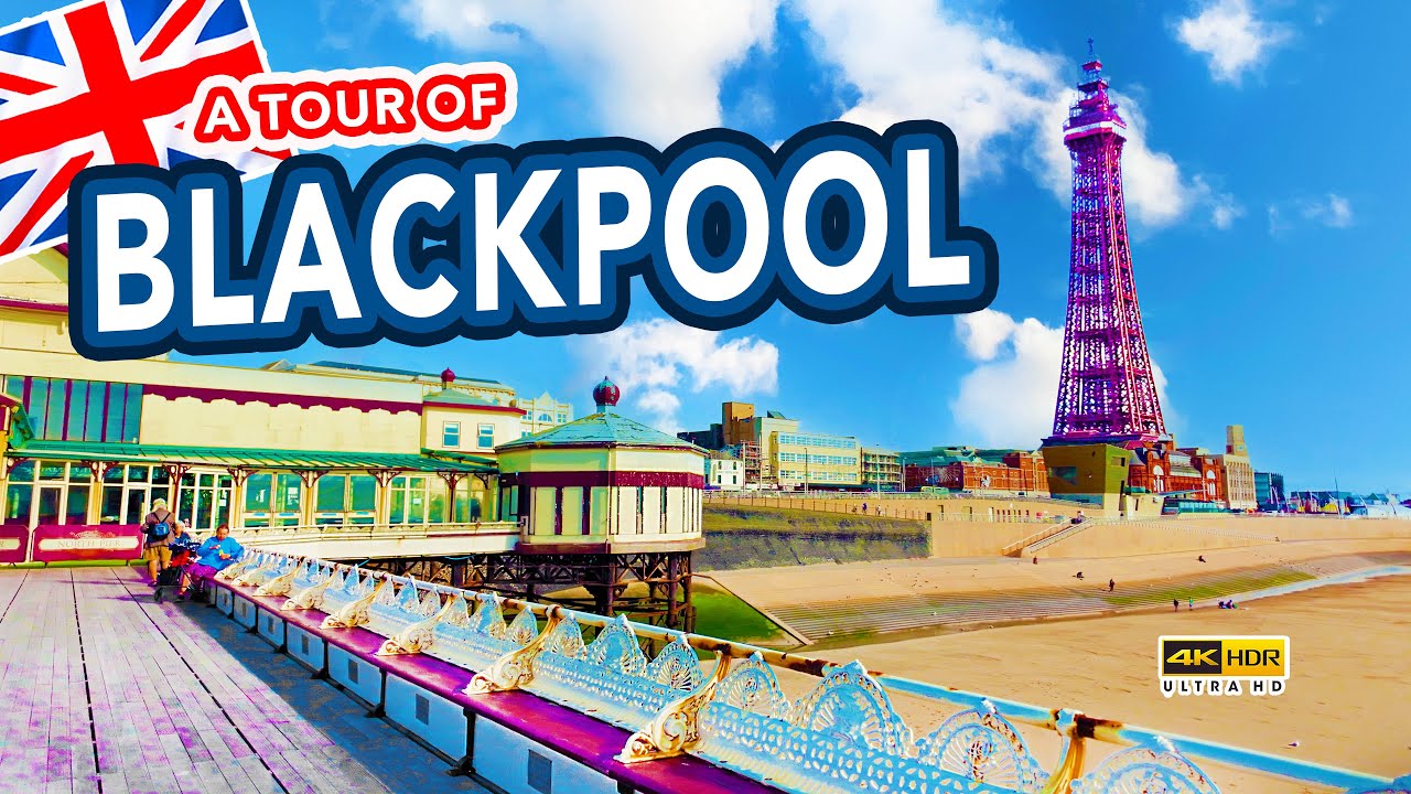 BLACKPOOL | Seaside walking tour from North PIer to Blackpool Winter Gardens | 4k Walking Tour