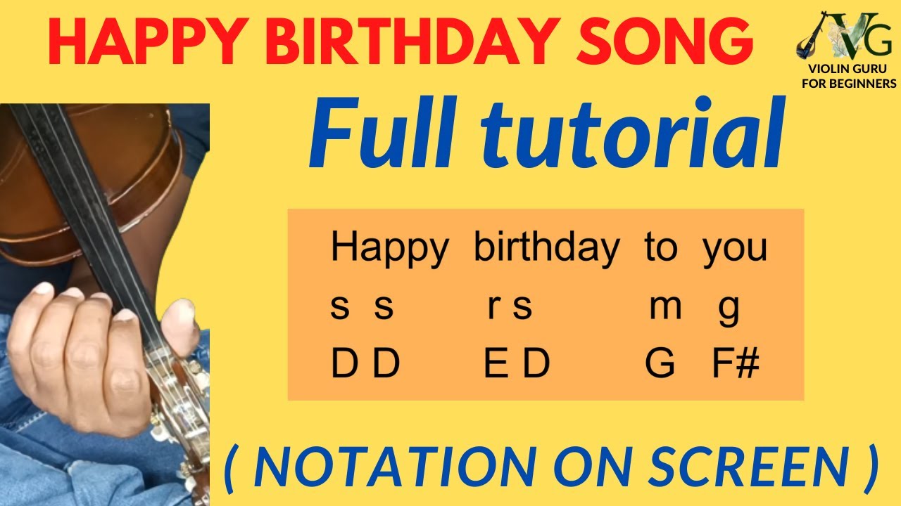 Learn how to play Happy Birthday on violin #Violin_Guru Happy Birthday Violin Tutorial East Tutorial