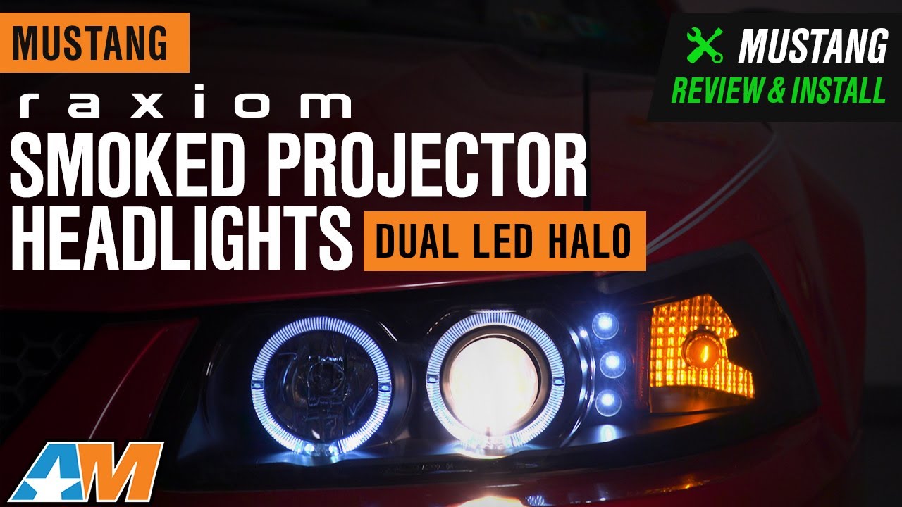 1999-2004 Mustang Raxiom Smoked Projector Headlights - Dual LED Halo Review & Install