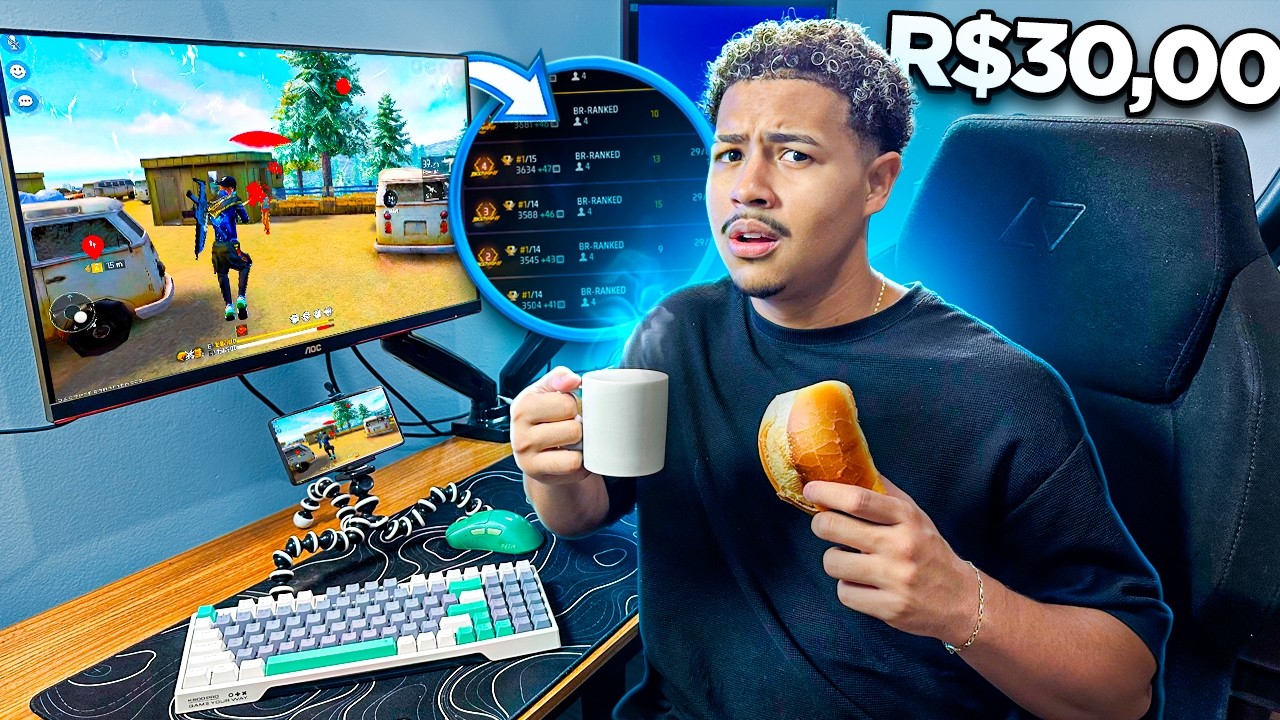 JOGANDO APOSTADO ATÉ COMPRAR UM CAFÉ DA MANHÃ NO MOBILADOR! FREE FIRE