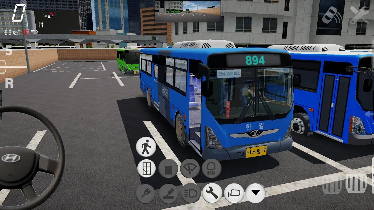 [3D운전게임] 대구 한일운수 894번 예비차 | 현대 뉴슈퍼에어로시티 개선형 | 차고지 ~ 신사중학교 운행일지