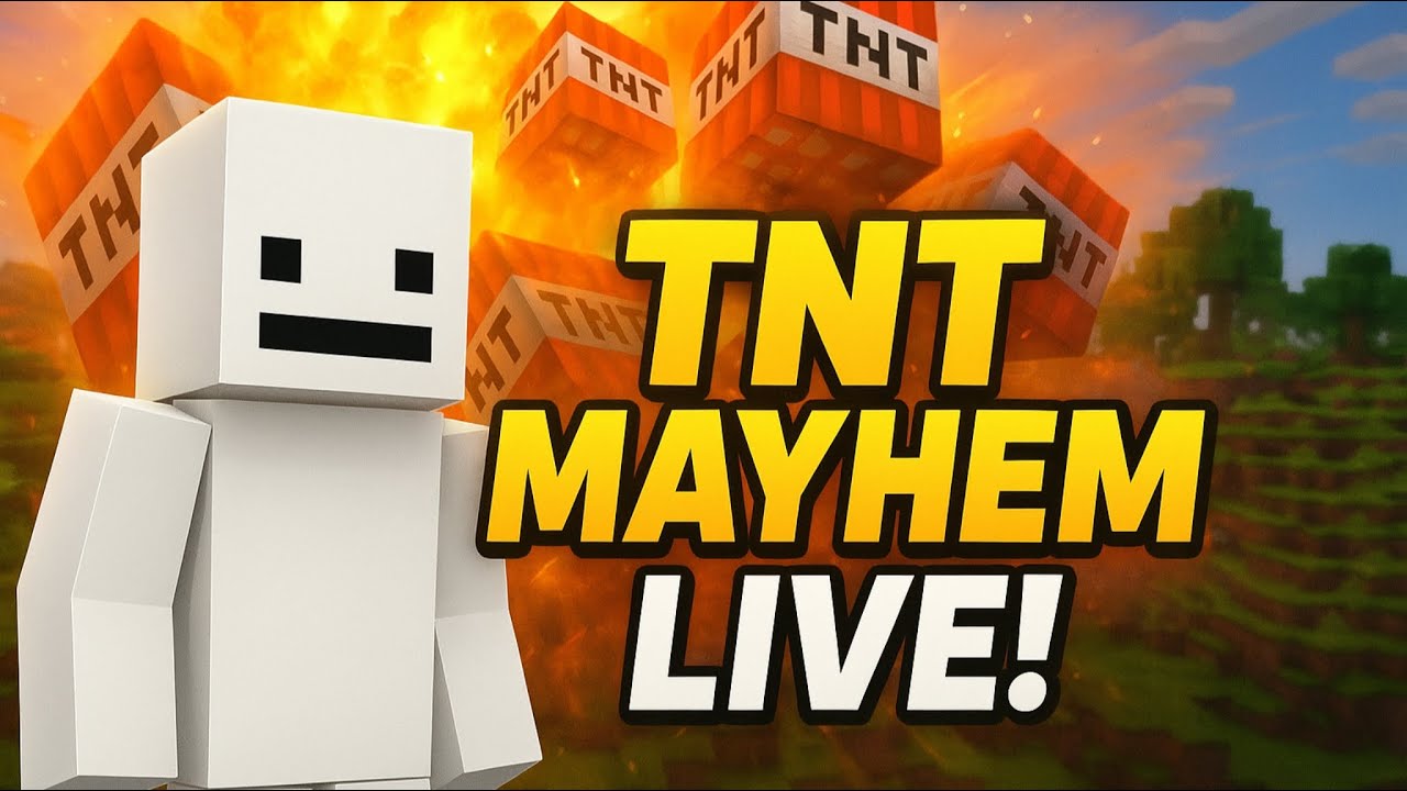 MINECRAFT TNT BLAST IN MASSIVE VILLAGE WITH SUBSCRIBERS #minecraft #shortsfeeds #roblox #yosho