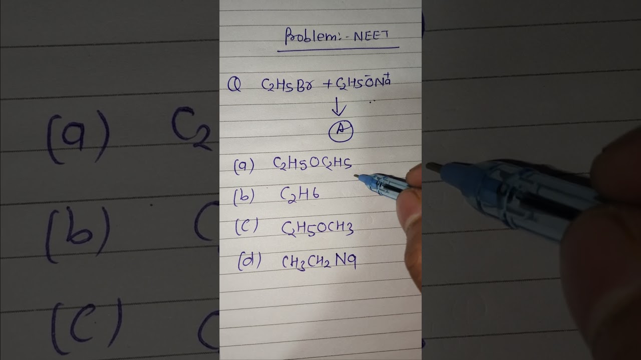 What happened when ethyl bromide reaction with sodium ethoxide..