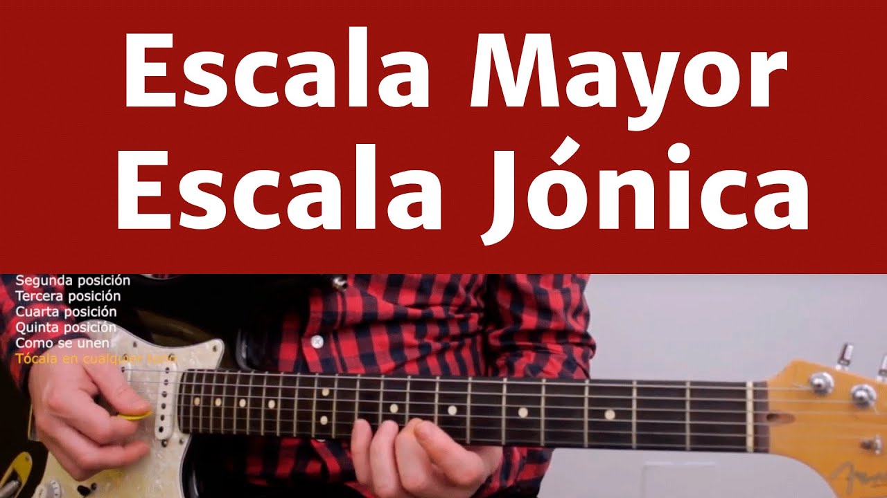 Escala MAYOR o escala JÓNICA en guitarra 🎸 5 posiciones