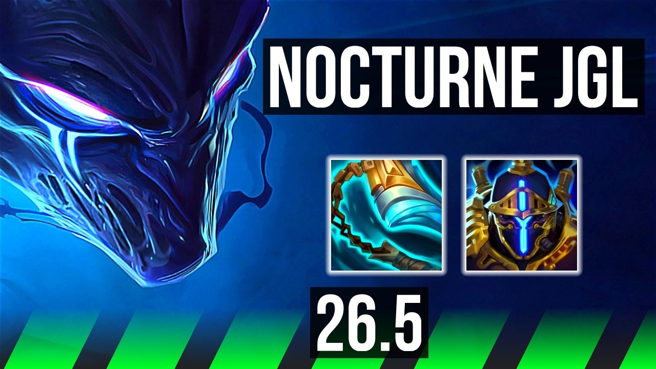 NOCTURNE vs FIZZ (JGL) | Perfect KDA: 11/0/6 | KR Diamond | 26.5