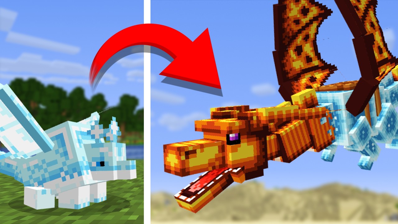 Я добавил Better Dragons в Minecraft.