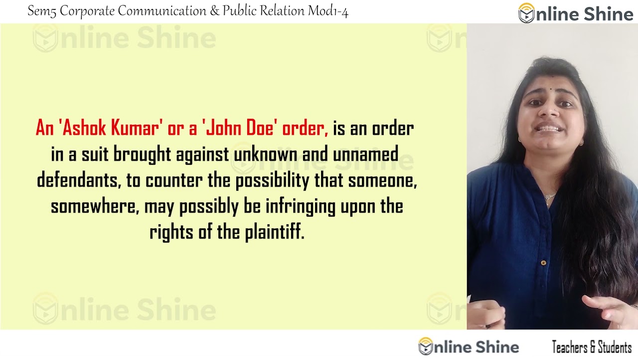 Corporate Communication and Public Relation, Public Disclosure of private facts, copyrights acts