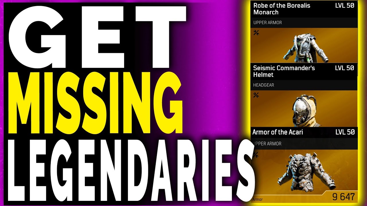 Outriders GET ANY MISSING LEGENDARY - How To Get Legendary Weapons and Armor