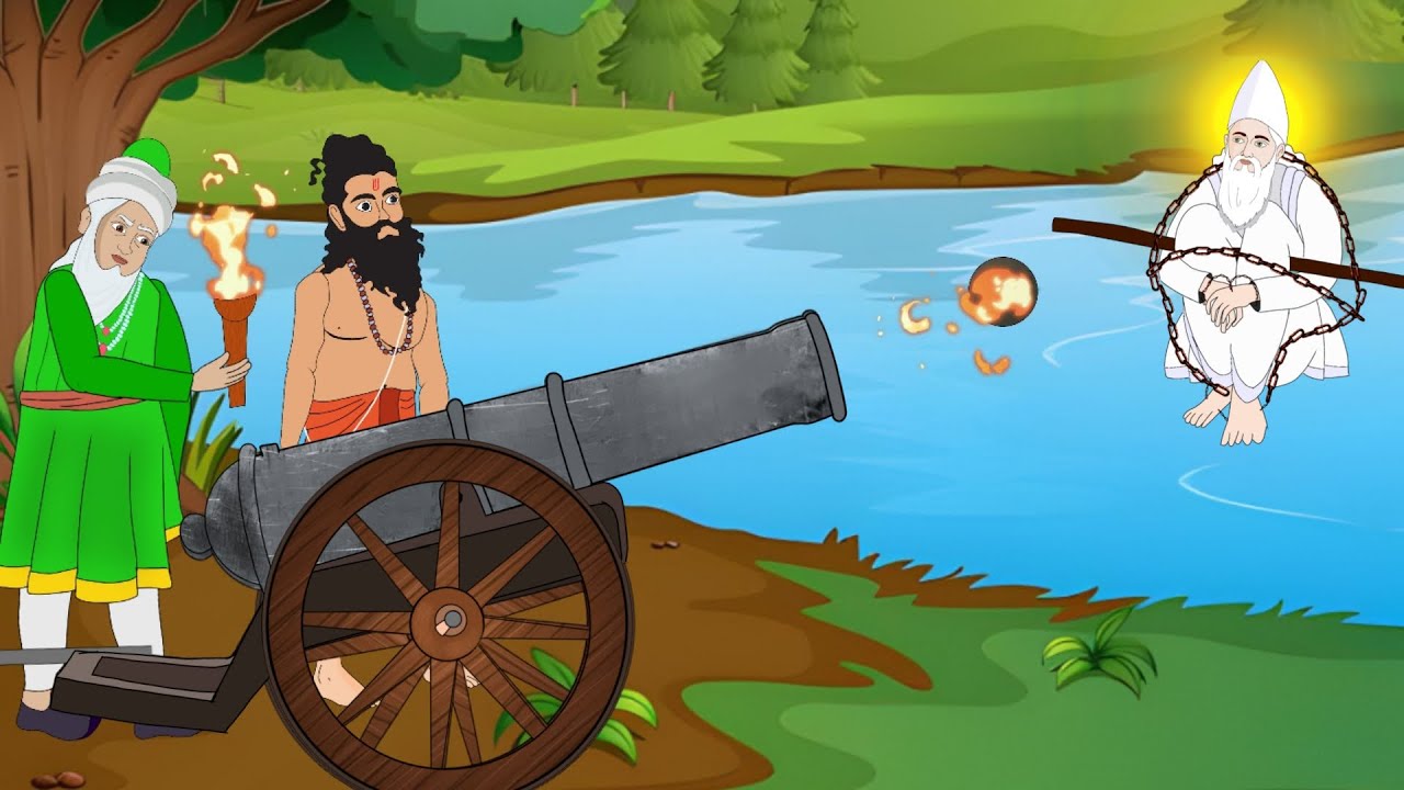 कबीर साहेब पर तोप के गोले दागना वा उन्हें नदी में डुबाकर मारने की नाकाम कोशिश | 2d animation