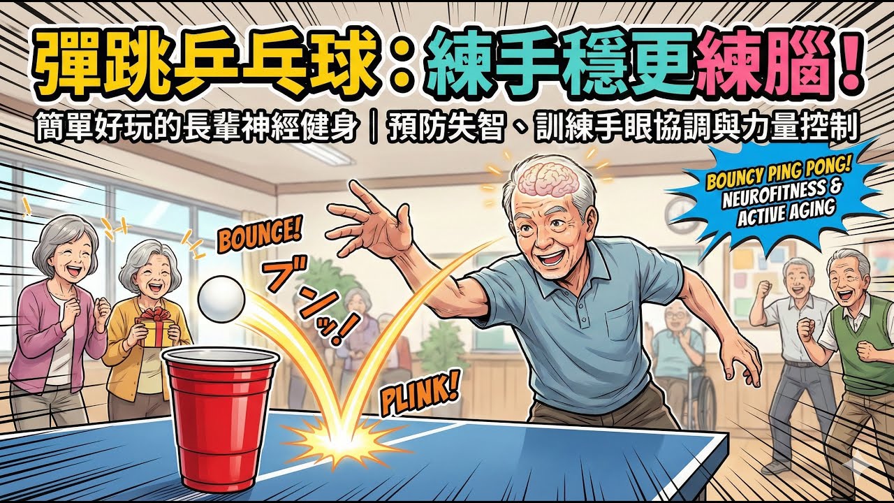 彈跳乒乓球「老人活動｜長者遊戲｜樂齡遊戲｜老人團康｜長輩活動｜長輩遊戲｜activities for seniors｜senior games｜1112日二A 第1組(運動類)