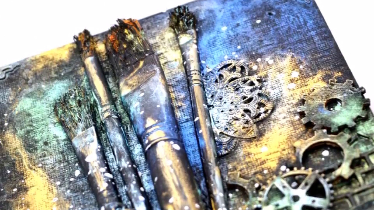 Lienzo decorado con polvos de mica