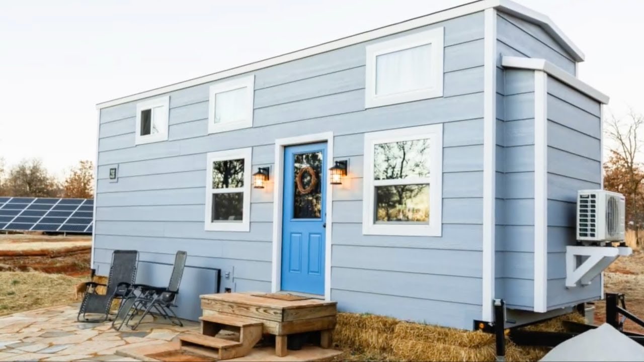 Amazing Modern Farmhouse on Wheels with FUNCTIONAL Living by Cornerstone Tiny Homes