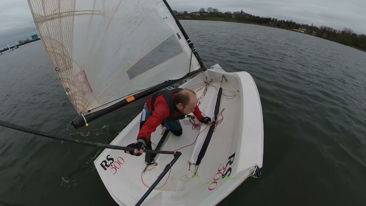 RS300 moderate wind roll tack technique slow motion