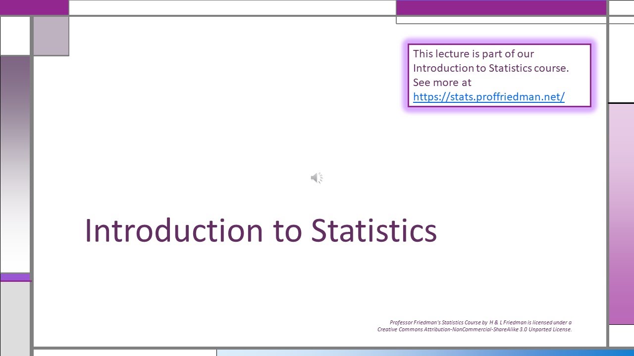 Introduction to Business Statistics - Lecture