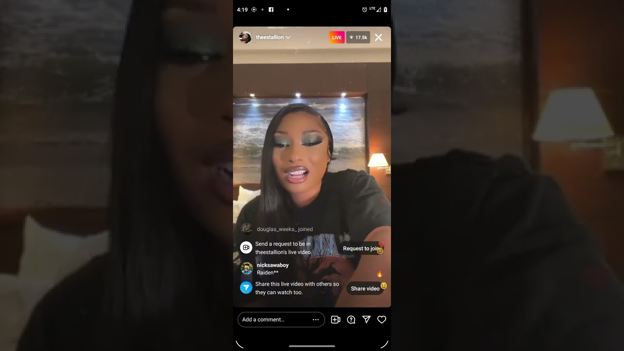 Megan thee stallion ig live