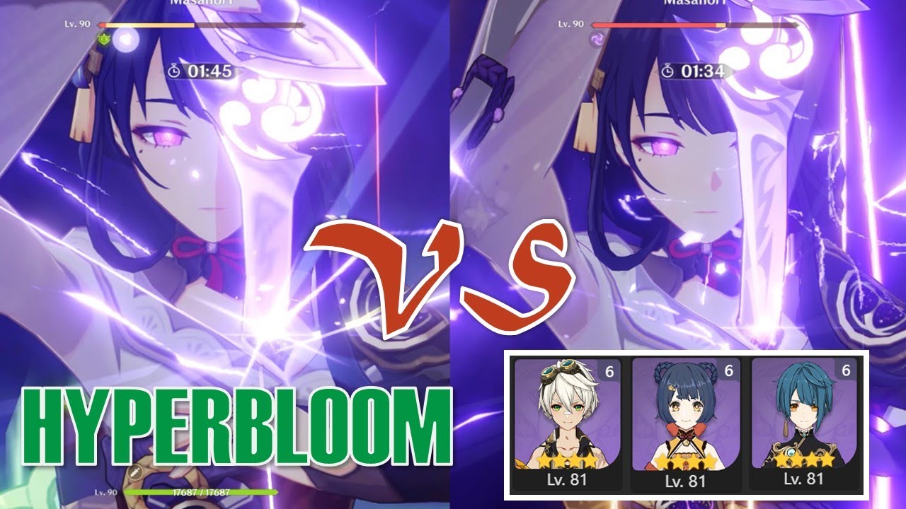 HYPERBLOOM VS RAIDEN NATIONAL TEAM | Raiden Shogun Genshin Impact Comparison Video