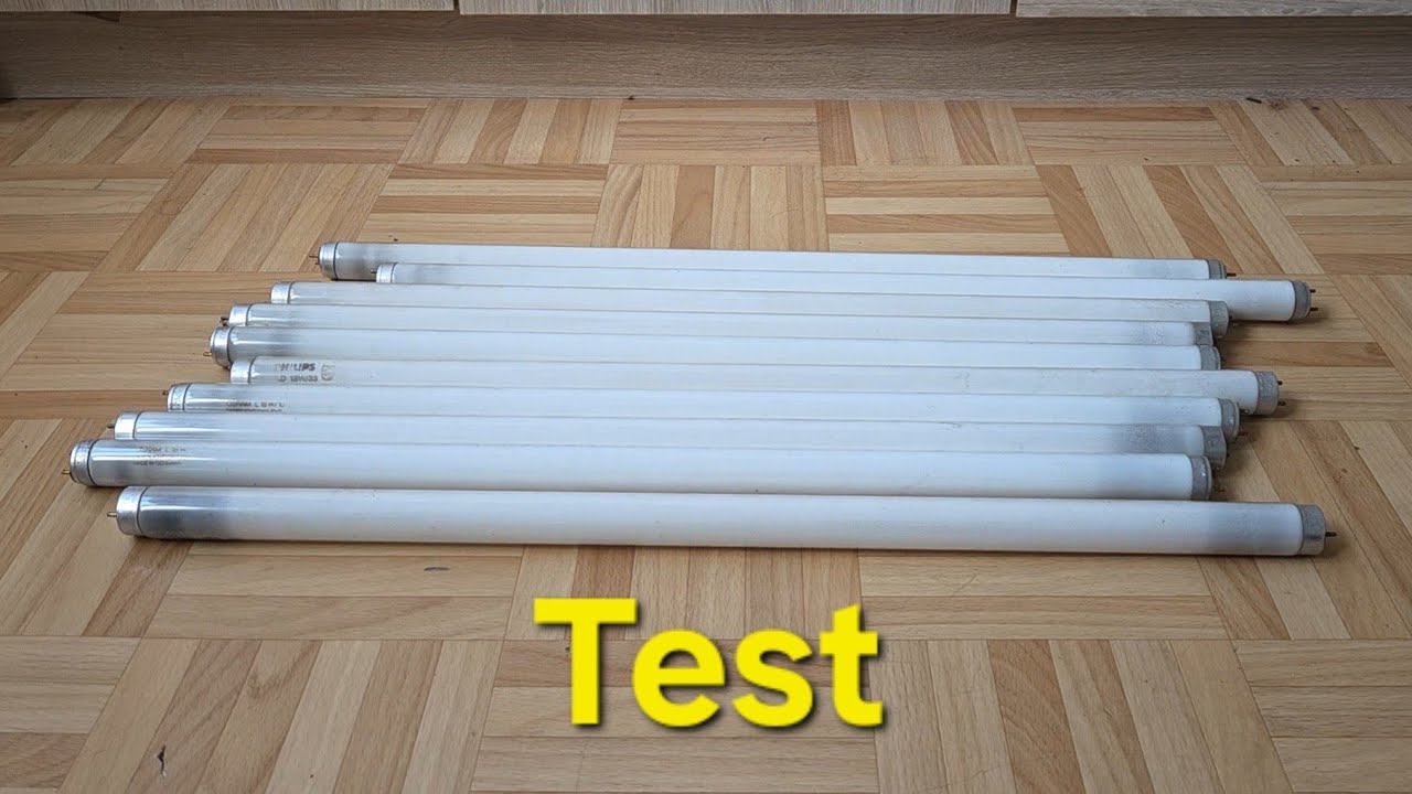 Test de 11 tubes fluorescent 18W et de 4 starters