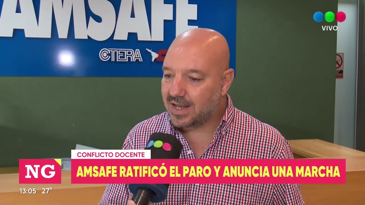 AMSAFE ratificó el paro docente del próximo lunes 2 de marzo