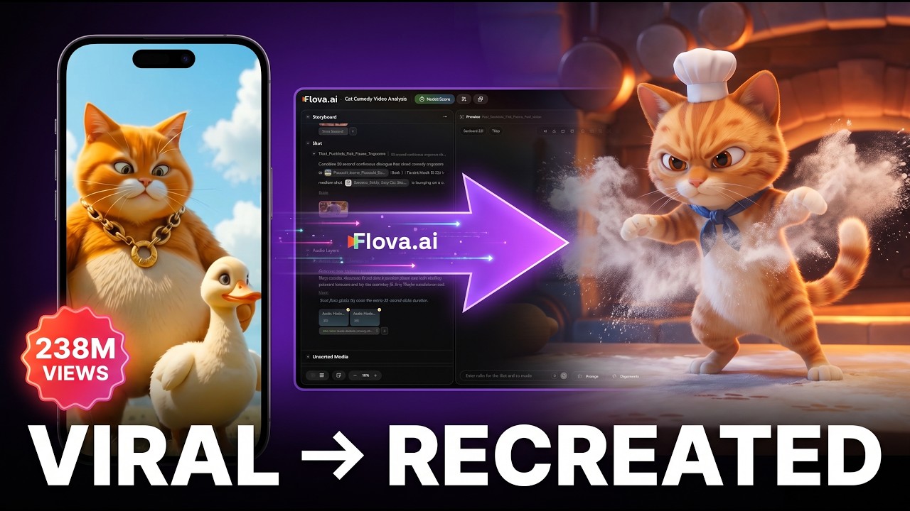 I Recreated a 238M-View Viral AI Video with Flova AI