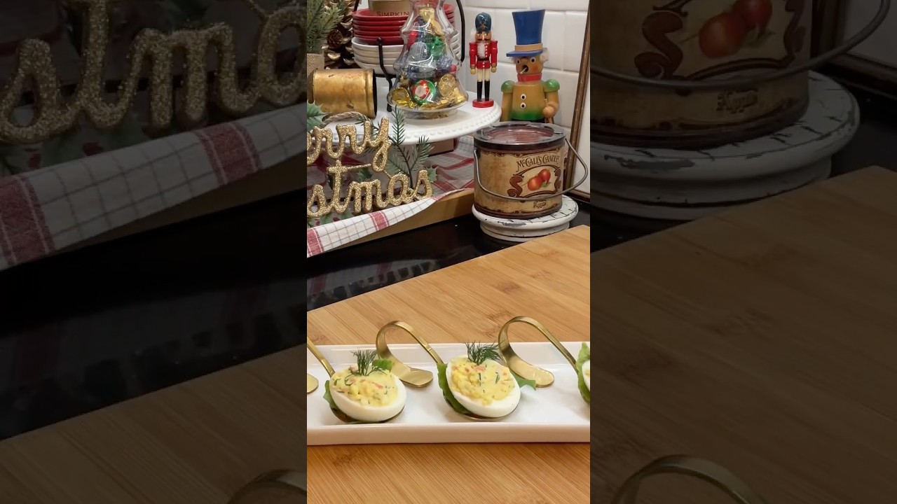 Easy Crab Stuffed Deviled Eggs | Simple Appetizer Idea 